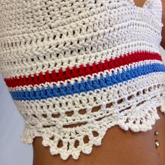 Crochet Fourth of July Halter Top - Picture 3 of 3